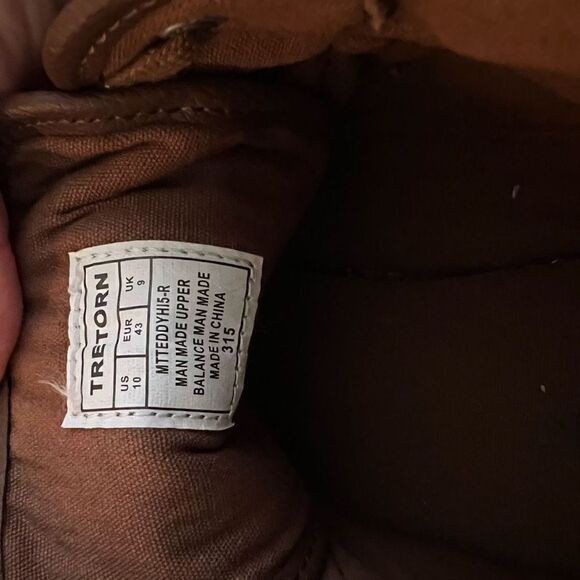 Tretorn Men's High Top Lace up Eco Ortholite Sneakers Brown Size 10 - Picture 7 of 7